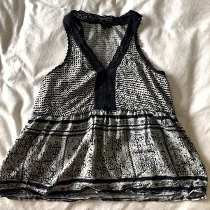 Lucky Brand Navy Border Tank